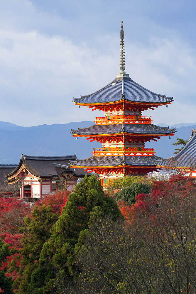 Kiyomizu-dera temple, UNESCO World Heritage Site, Kyoto, Honshu, Japan, Asia