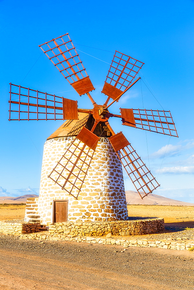 Molino de Tefia, traditional windmill in Tefia, Fuerteventura, Canary Islands, Spain, Atlantic, Europe