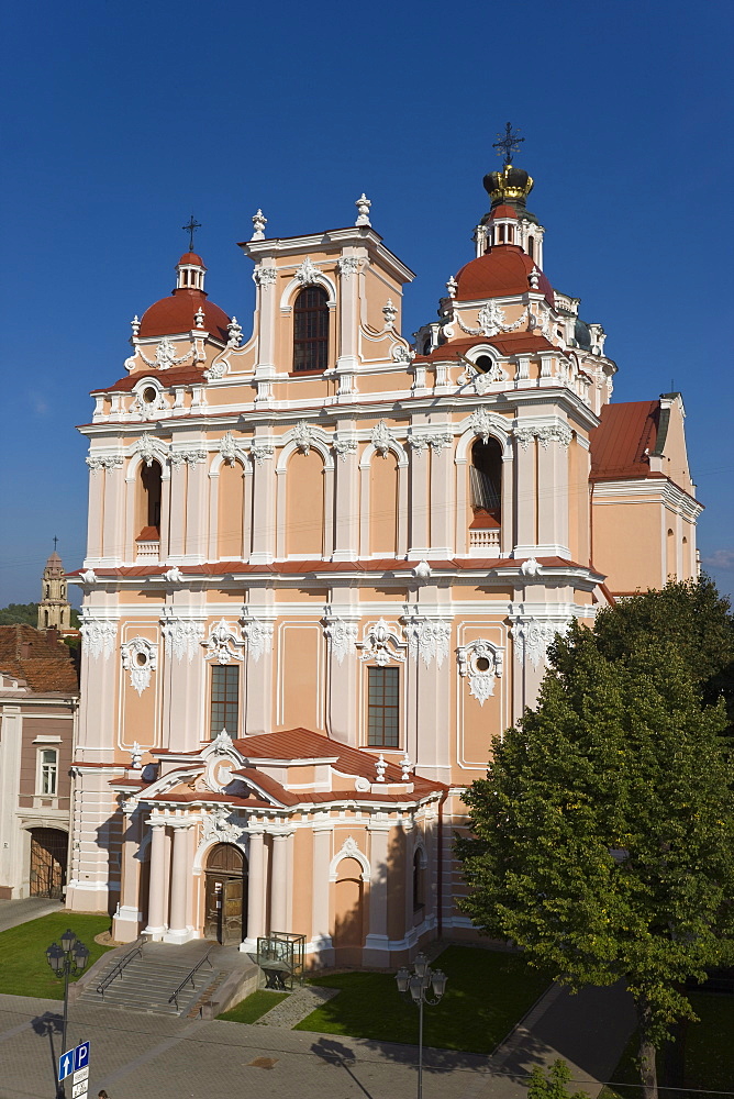 St. Casmir's Church and the Jesuit Monastery in Old Town Square, Vilnius, Lithuania, Baltic States, Europe