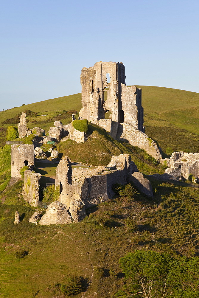 Corfe Castle, Corfe, Dorset, England, United Kingdom, Europe