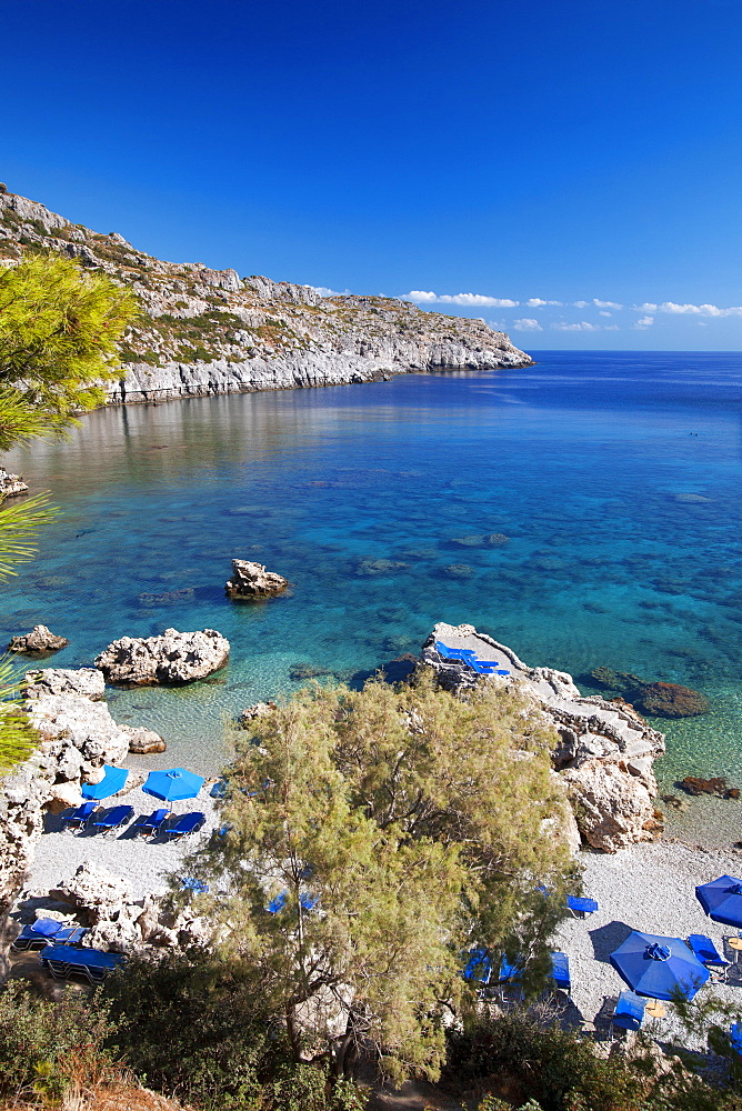 Beach at Rhodes Island, Dodecanese, Greek Islands, Greece, Europe