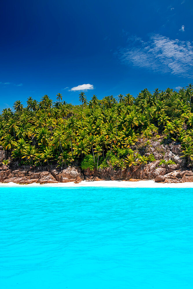 Beautiful beach and lagoon, The Seychelles, Indian Ocean, Africa