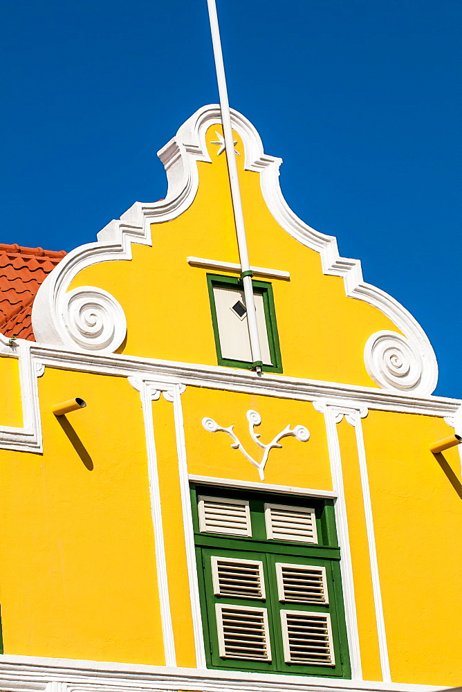 Colourful buildings, architecture in capital city Willemstad, UNESCO World Heritage Site, Curacao, ABC Islands, Dutch Antilles, Caribbean, Central America