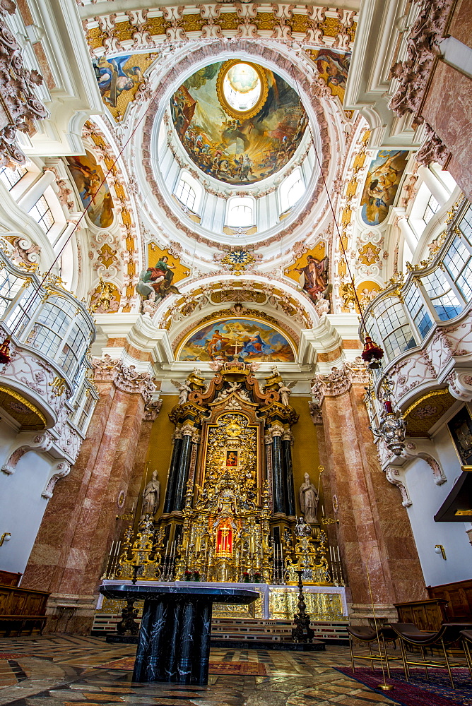 Ceiling of Cathedral of St. James, Old Town, Innsbruck, Tyrol, Austria, Europe