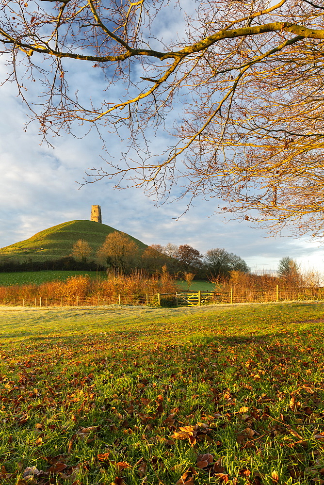 St. Michael's Tower on Glastonbury Tor, Glastonbury, Somerset, England, United Kingdom, Europe