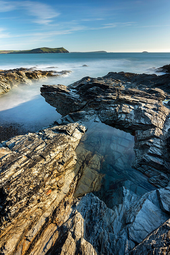 Rocky seascape on the North Cornish coast, Cornwall, England, United Kingdom, Europe