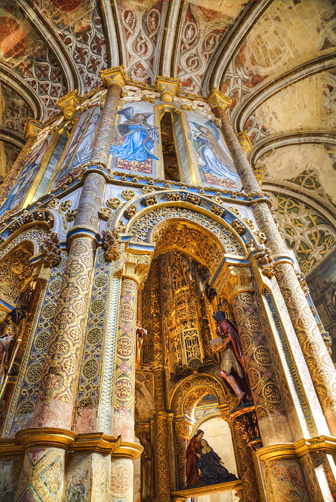 The Charola, Convent of Christ (Convento de Cristo), UNESCO World Heritage Site, Tomar, Santarem District, Portugal, Europe