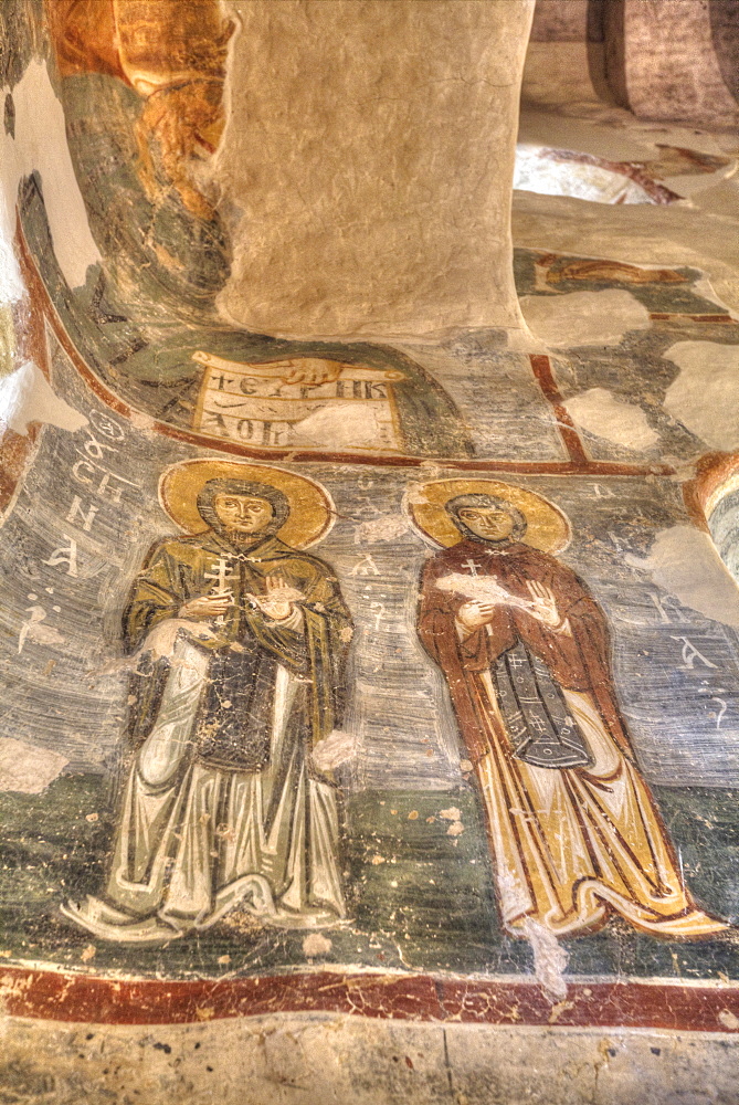 Frescoes, Church of Nereditsa, UNESCO World Heritage Site, Veliky Novgorod, Novgorod Oblast, Russia, Europe