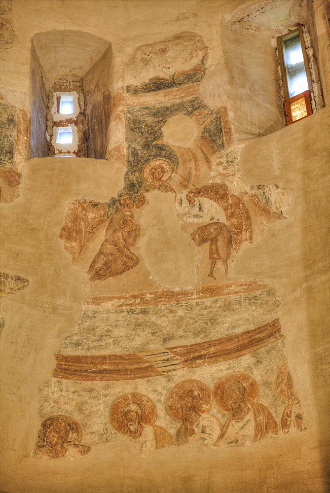 Frescoes, Church of St. Theodore Stratilates, dating from 1360, UNESCO World Heritage Site, Veliky Novgorod, Novgorod Oblast, Russia, Europe