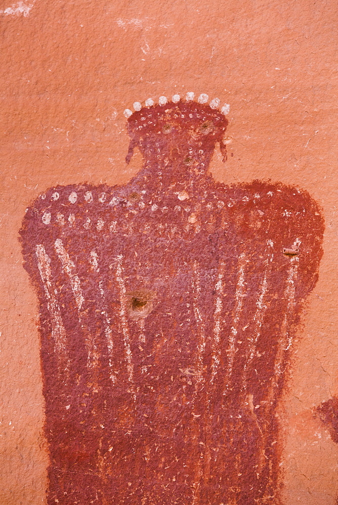 Moki (Moqui) Queen Pictograph, Glen Canyon National Recreation Area, Utah, United States of America, North America