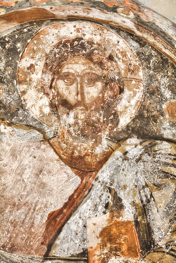 Original 17th century frescoes, Church of the Holy Apostles dating from the 10th century, Ancient Agora, Athens, Greece, Europe