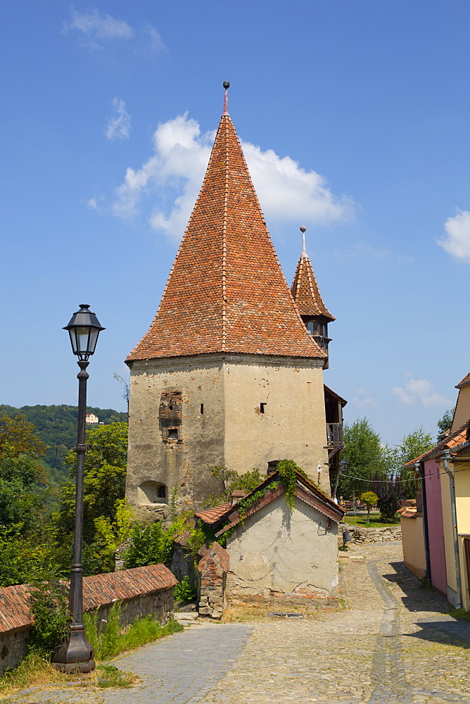 Shoemaker's Tower, Sighisoara, UNESCO World Heritage Site, Mures County, Transylvania Region, Romania, Europe