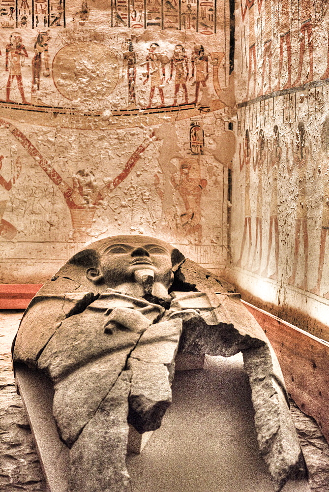 Burial Chamber, Tomb of Ramses V and VI, KV9, Valley of the Kings, UNESCO World Heritage Site, Luxor, Thebes, Egypt, North Africa, Africa