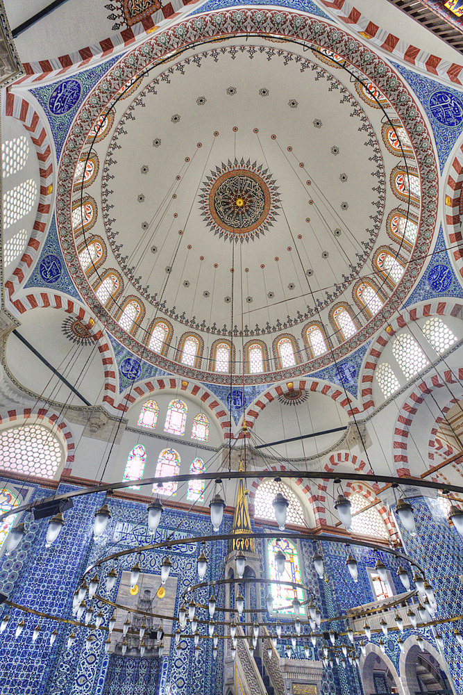 Interior, Rustem Pasa Mosque, Istanbul, Turkey, Europe