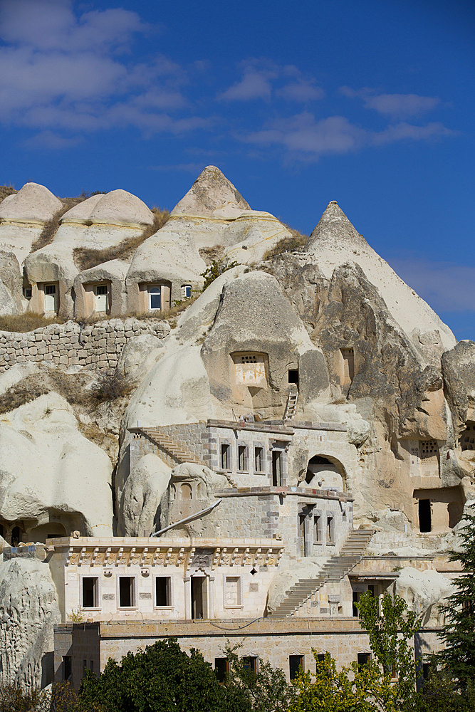 Cave Houses, Pigeon Valley, Goreme, Cappadocia Region, Nevsehir Province, Anatolia, Turkey, Asia Minor, Asia