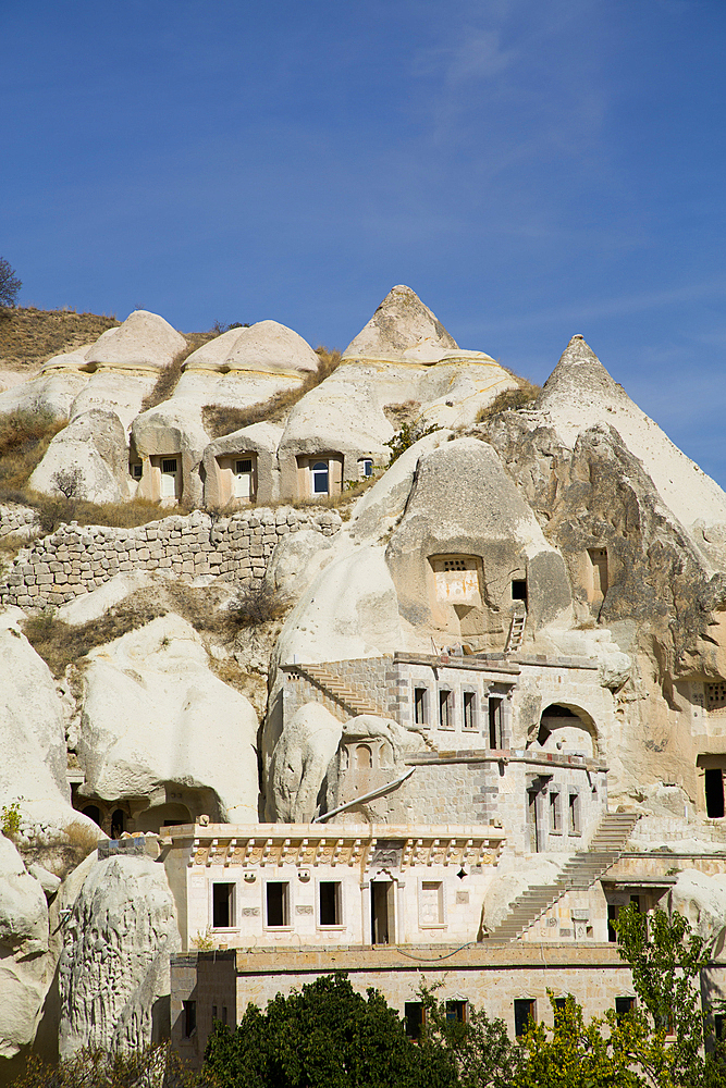 Cave Houses, Pigeon Valley, Goreme, Cappadocia Region, Nevsehir Province, Anatolia, Turkey, Asia Minor, Asia