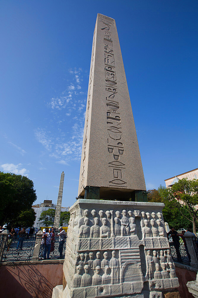 Egyptian Obelisk of Theodosuis, erected 4th Century AD, Sultanahmet Square, Istanbul, Turkey