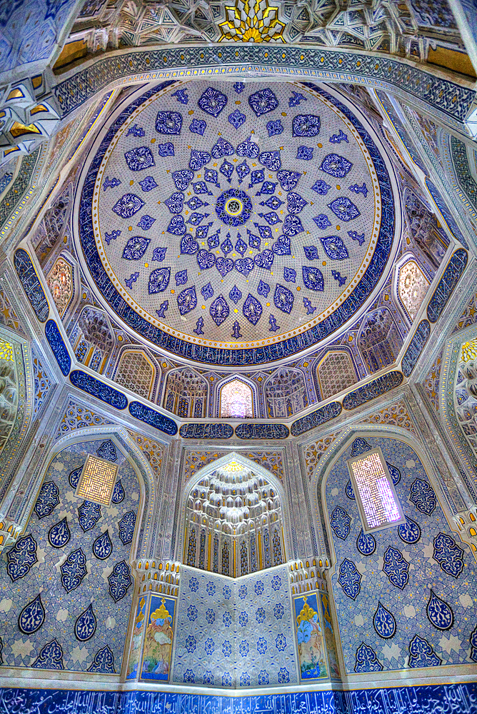 Ceiling, Shirin Beka Oka Mausoleum, Shah-I-Zinda, Samarkand, Uzbekistan