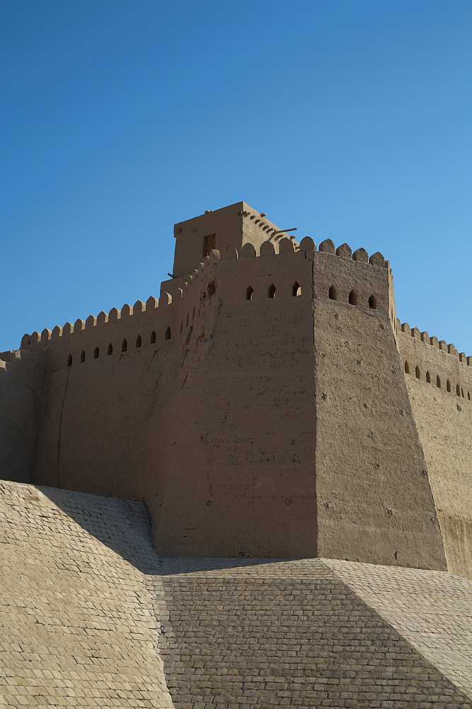 Fortress Wall, Ichon Qala (Itchan Kala), UNESCO World Heritage Site, Khiva, Uzbekistan, Central Asia, Asia