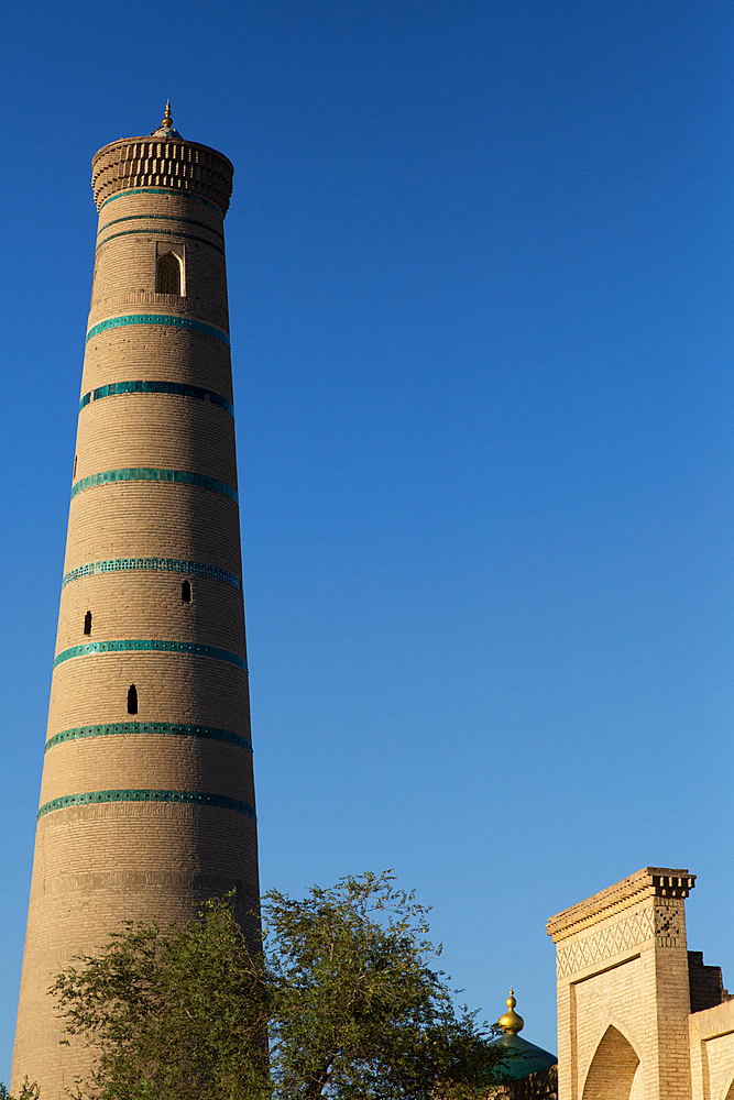 Juma Minaret, Ichon Qala (Itchan Kala), UNESCO World Heritage Site, Khiva, Uzbekistan, Central Asia, Asia