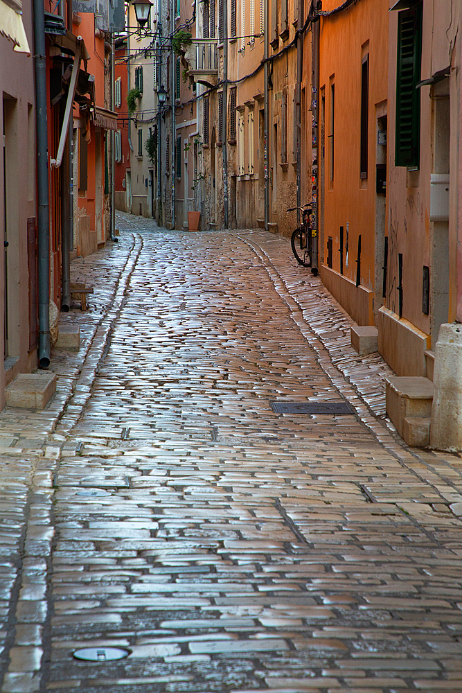 Street Scene, Old Town, Rovinj, Croatia, Europe