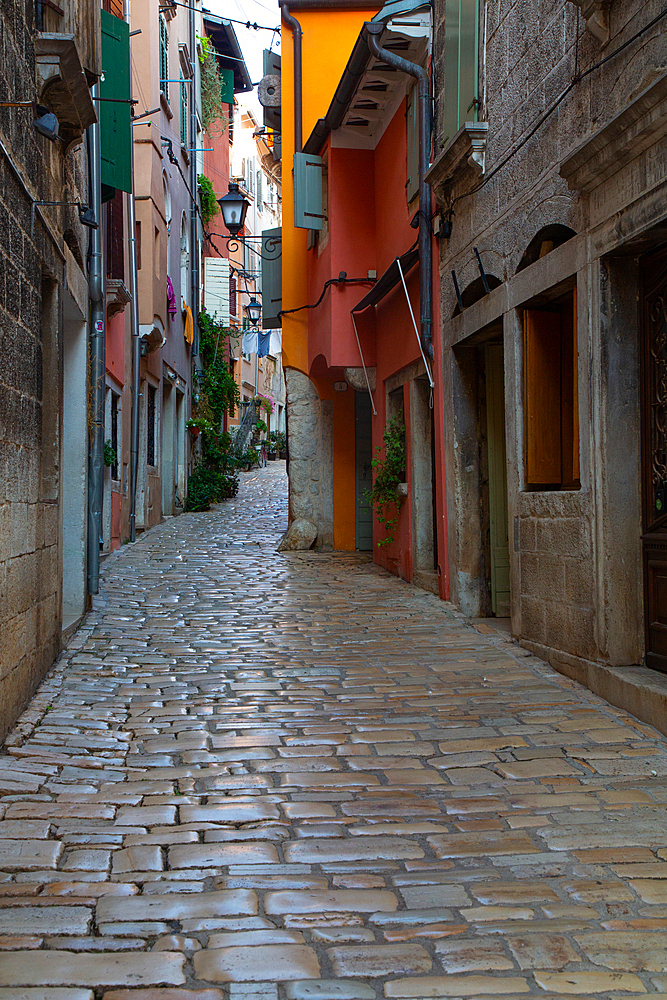 Street Scene, Old Town, Rovinj, Croatia, Europe