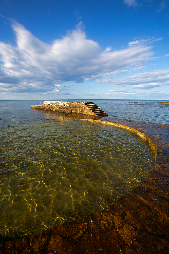 Seaside Swimming Area, Old Town, Novigrad, Croatia, Europe