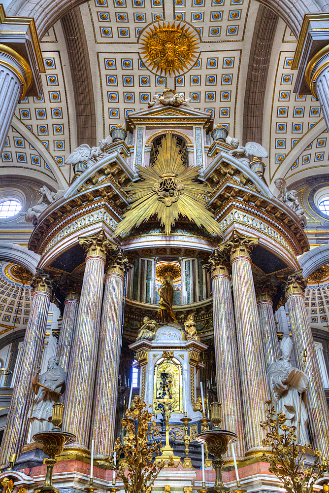 High Altar, Cathedral of Our Lady of the Immaculate Conception, 1649, Historic Center, UNESCO World Heritage Site, Puebla, Puebla State, Mexico, North America