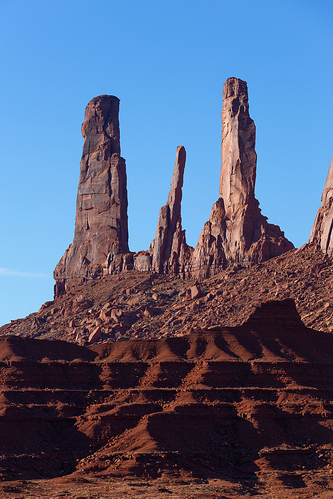 Three Sisters, Monument Valley Navajo Tribal Park, Utah, USA