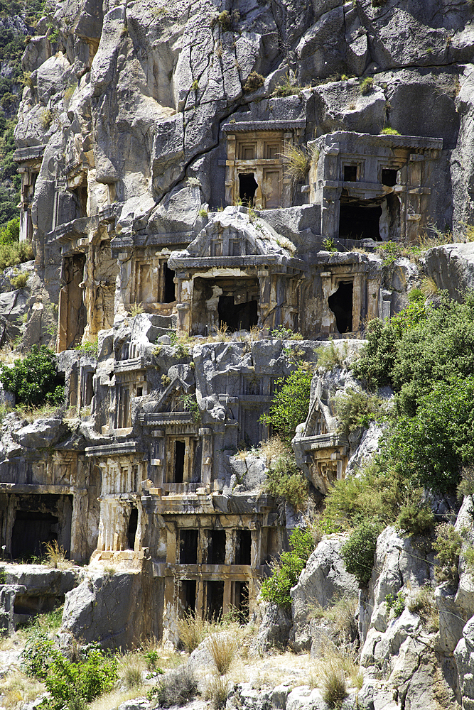 Lycian Rock Tombs, 4th Century BC, Myra Ancient City, Demre, Antalya, Turkey