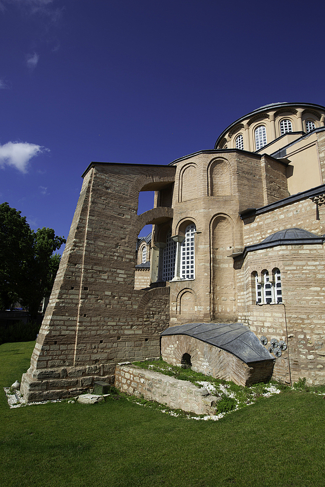 Exterior, Kariye Mosque (alsoChurch of the Holy Savior of Chora), 4th Century AD, UNESCO World Heritage Site, Istanbul, Turkey