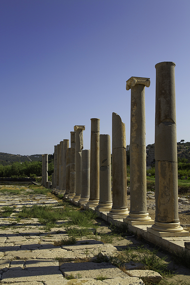 Granite Columns, Harbor Street, 2nd Century BC, Patara Ancient City (origins back to 5,500 BC), Patara National Park, Antalya, Turkey