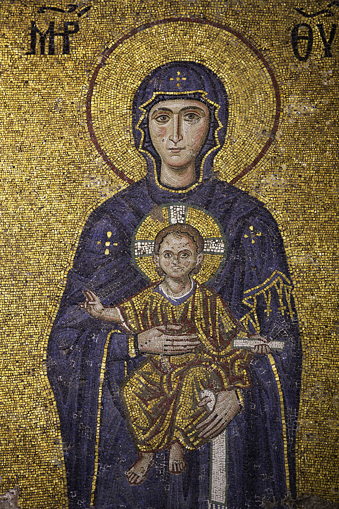 Virgin Mary and Child, Interior, Hagia Sophia Grand Mosque, Sultanahmet, Istanbul, Turkey