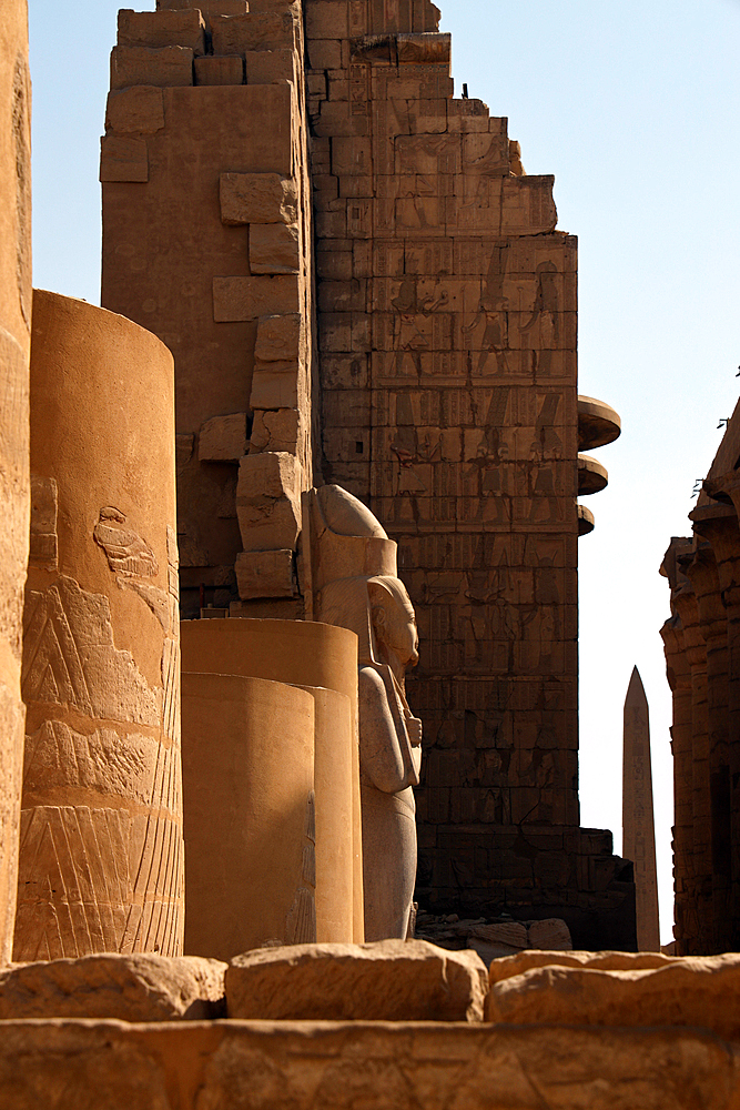 Temple details at Karnak, UNESCO World Heritage Site, Luxor, Egypt
