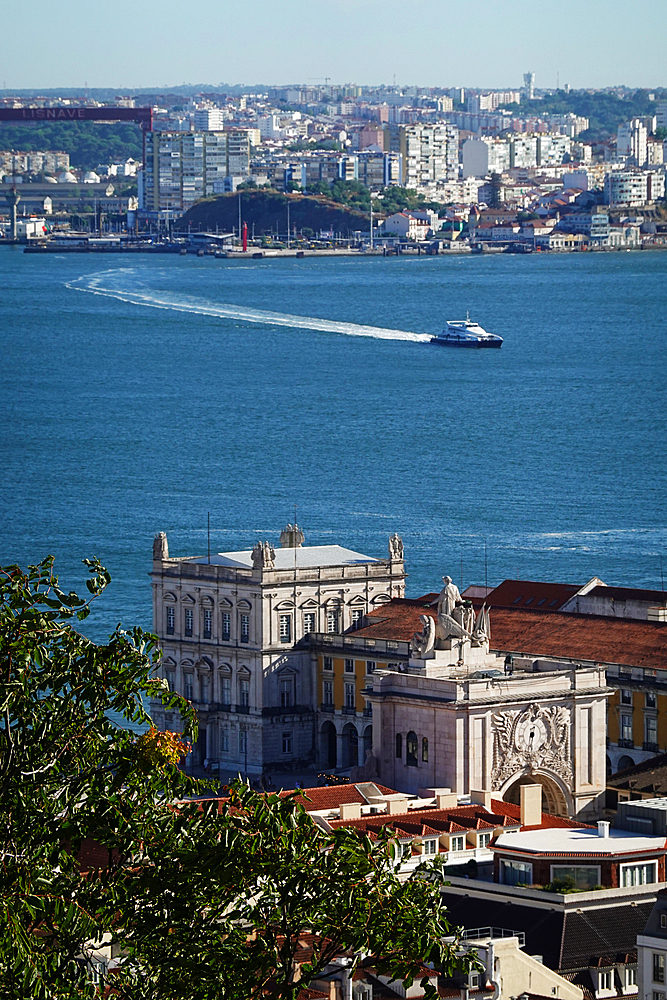 Architecture and street scenery in central Lisbon, Portugal