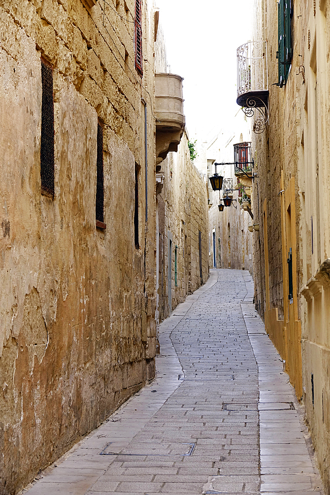 Street in Mdina (The Silent City), Malta, Europe