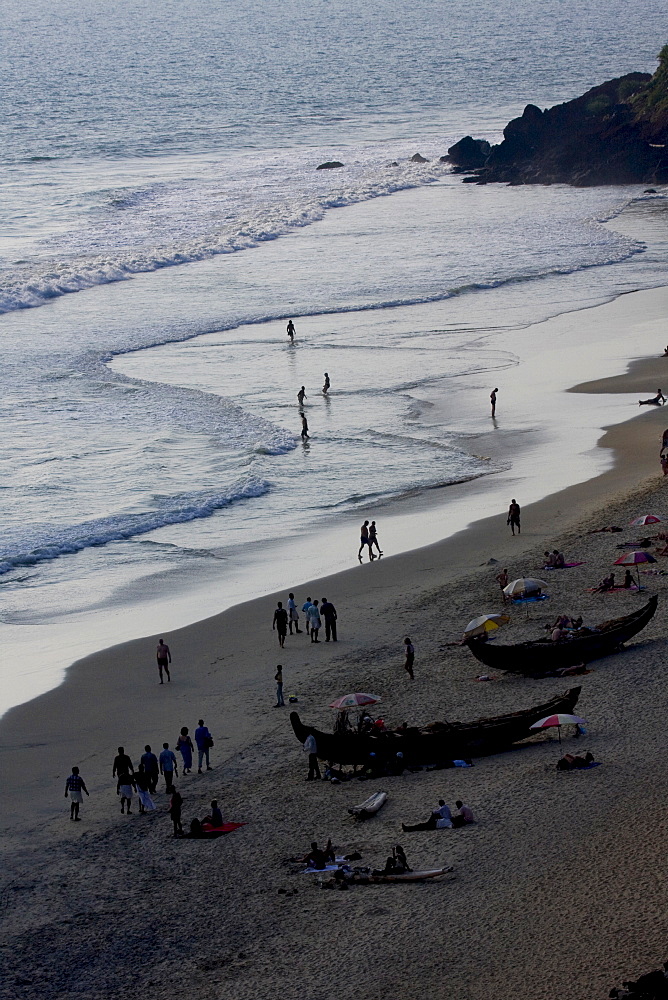 View of Kovalam beach, Trivandrum, Kerala, India, Asia