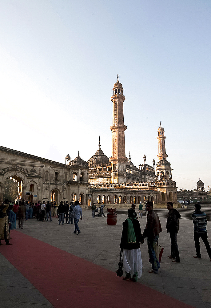 The Bara Imambara at dusk, built by the Nawab of Awadh in 1784. it is among the grandest buildings of Lucknow, Uttar Pradesh, India, Asia