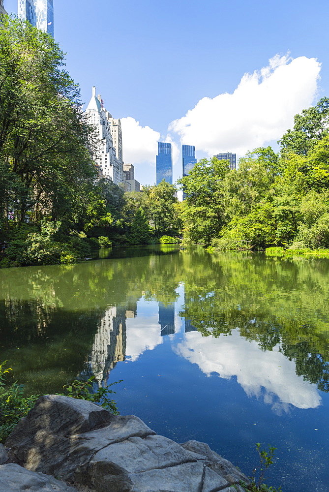 The Pond, Central Park, Manhattan, New York City, New York, United States of America, North America