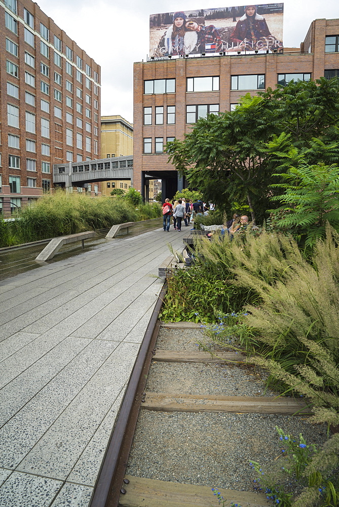 High Line public park, Meatpacking District, New York City, New York, United States of America, North America