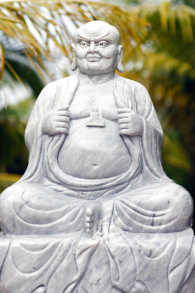 Long Quang Pagoda. Mahayana Buddhism regarded a group of Eighteen Arhats (with names and personalities) as awaiting the return of the Buddha as Maitreya. An Giang Province. Mekong Delta, Vietnam.