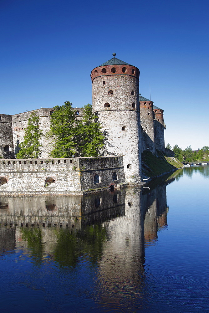 Olavinlinna Medieval Castle, (St. Olaf's Castle), Savonlinna, Saimaa Lake District, Savonia, Finland, Scandinavia, Europe