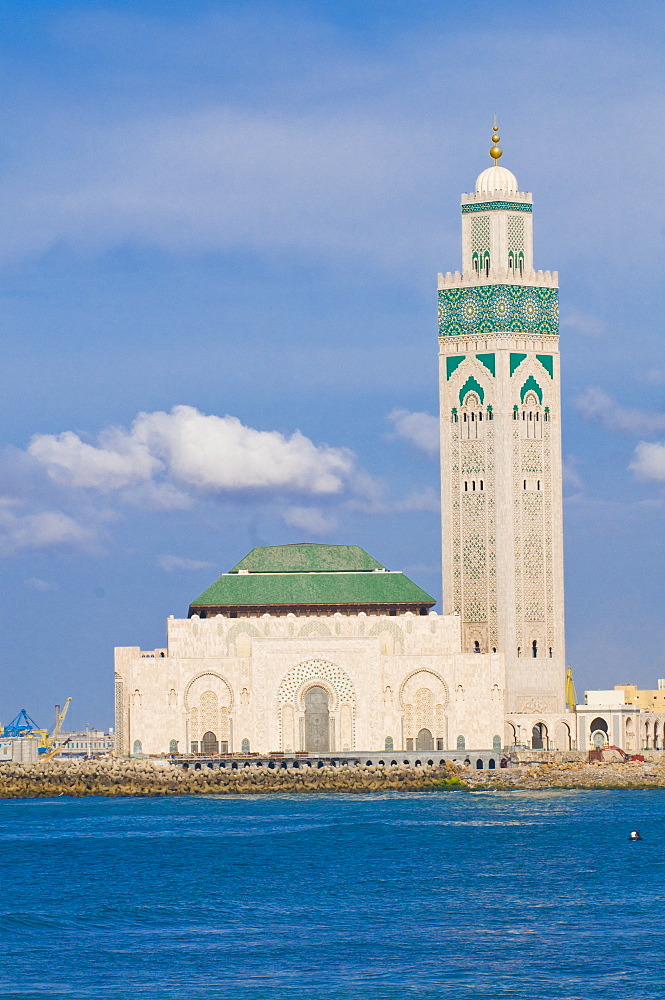 The Hassan II Mosque, largest mosque in Morocco, Casablanca, Morocco, North Africa, Africa