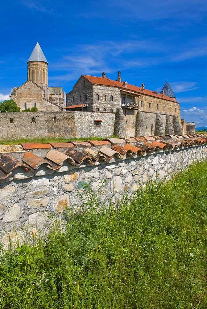 Famous cathedral of Alaverdi, Kakheti province, Georgia, Caucasus, Central Asia, Asia