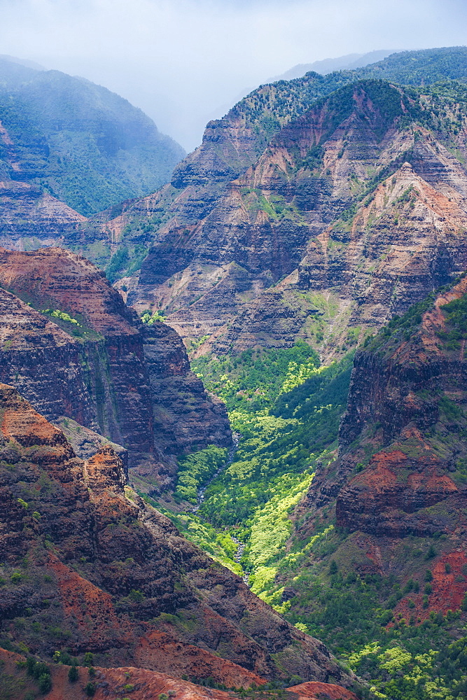 View over the Waimea Canyon, Kauai, Hawaii, United States of America, Pacific