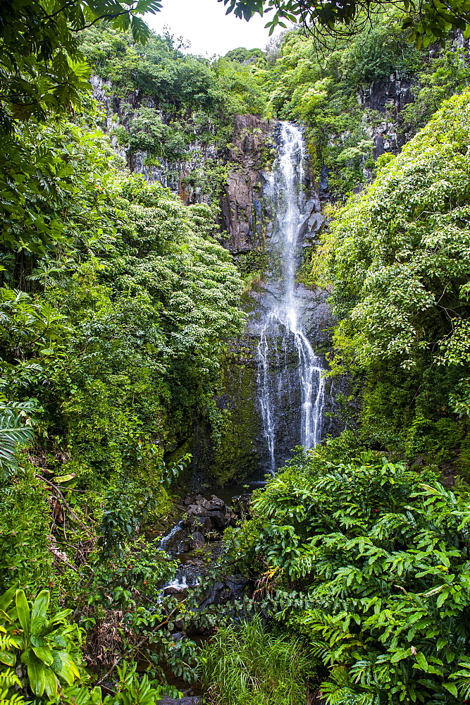 Makahiku Falls on the east coast of Maui, Hawaii, United States of America, Pacific