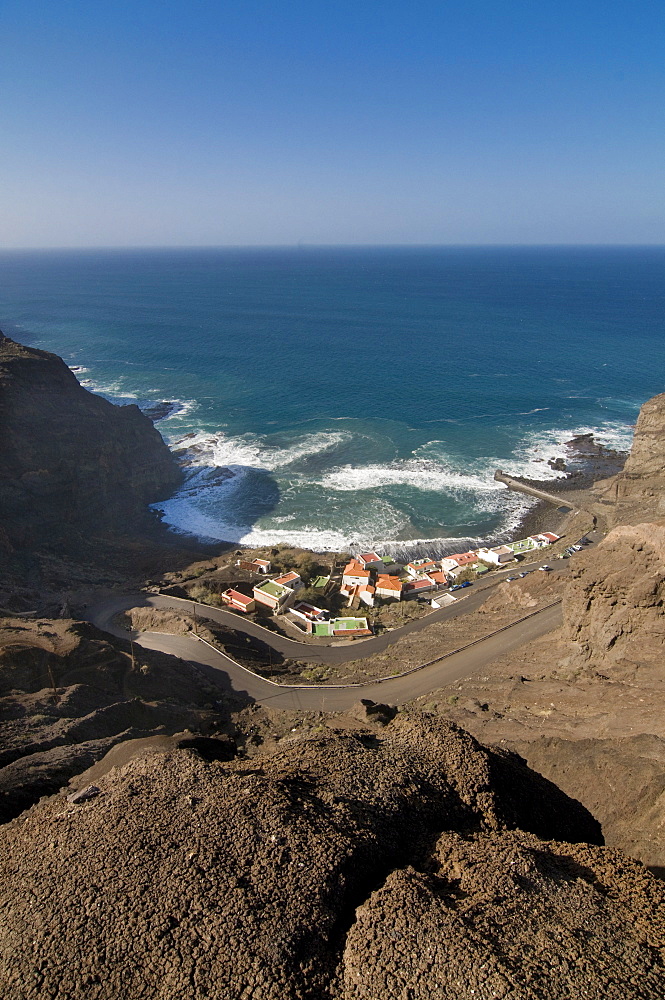 View of the remote village of Alojera, La Gomera, Canary Islands, Spain, Atlantic, Europe