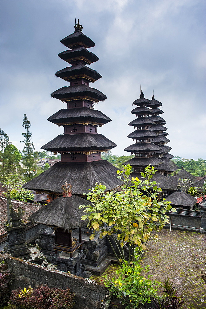 Overlook over the Pura Besakih temple complex, Bali, Indonesia, Southeast Asia, Asia