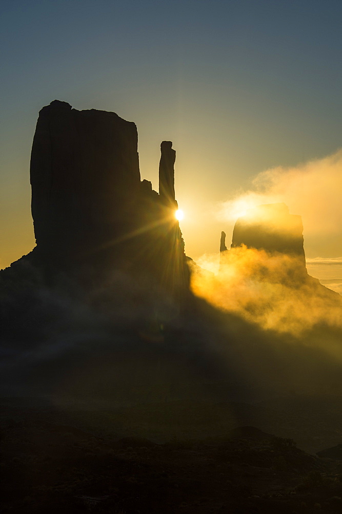 Monument Valley at sunrise, Arizona, United States of America, North America