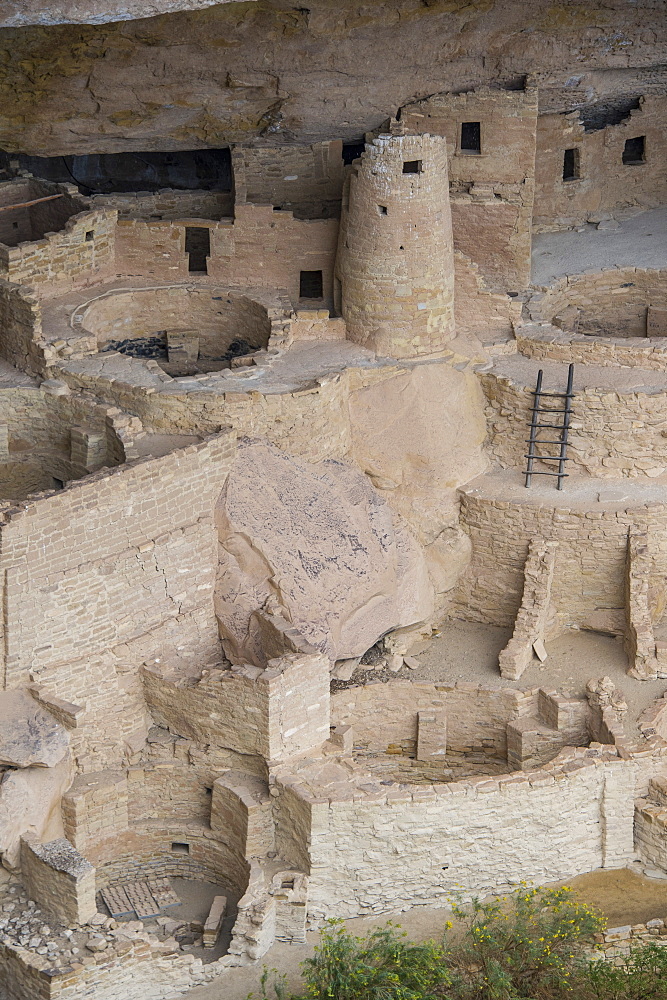 The Cliff Palace Indian dwelling, Mesa Verde National Park, UNESCO World Heritage Site, Colorado, United States of America, North America